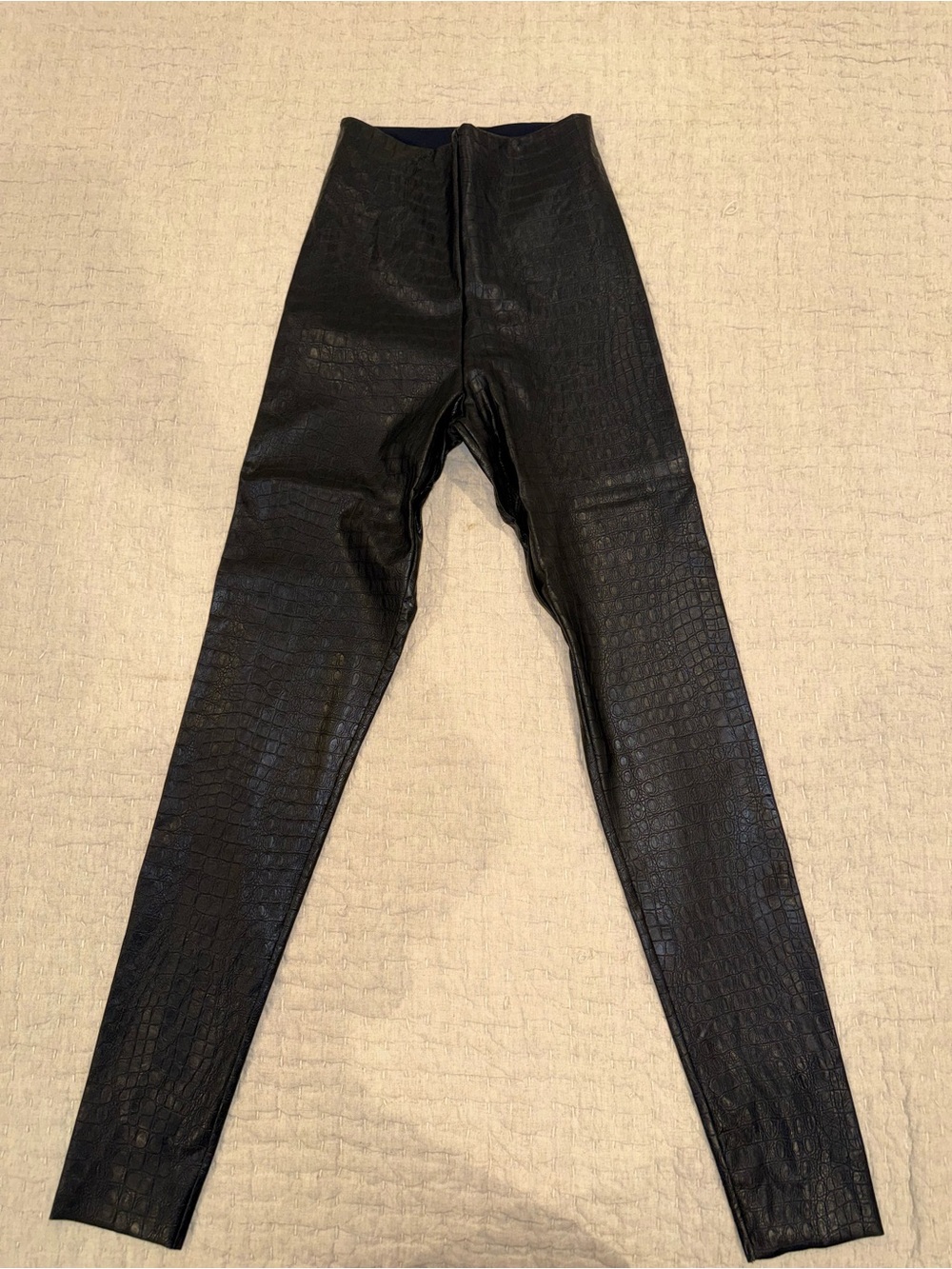 Black Faux-Croc Women’s Leggings